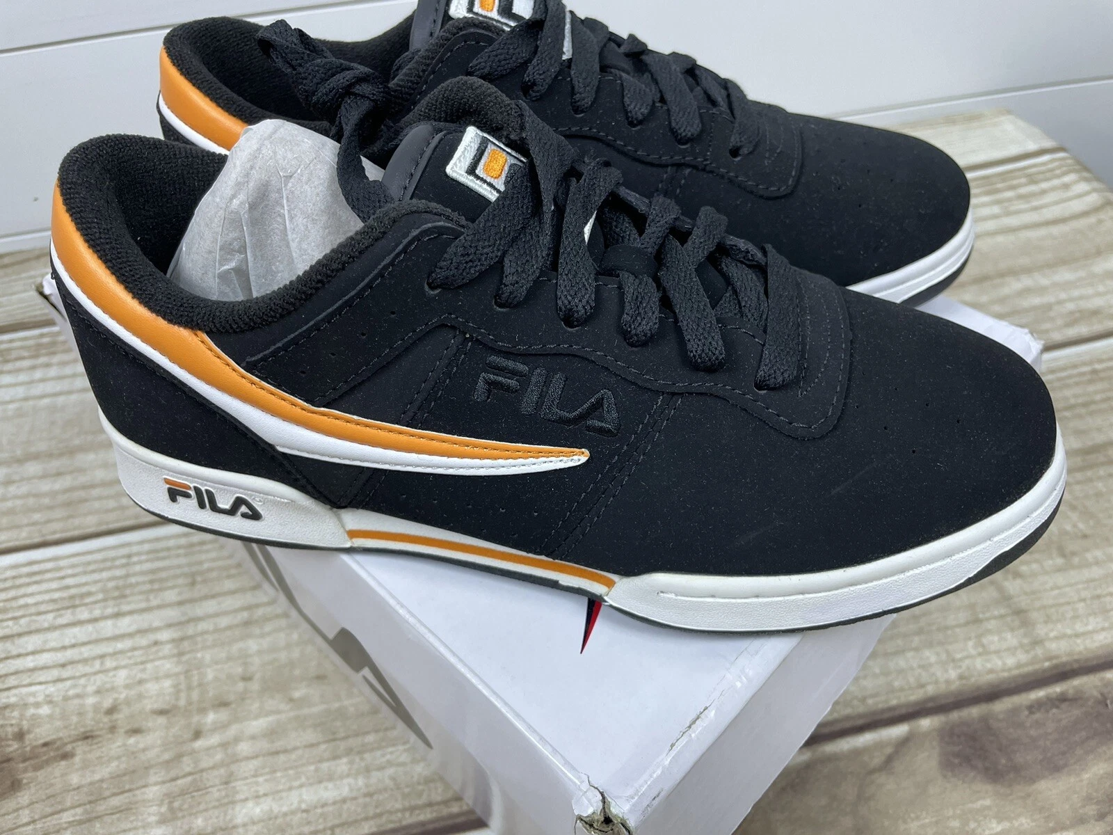 Fila Mens Black 1FM00415-015 Original Fitness Athletic Trainer Shoes Size US 7