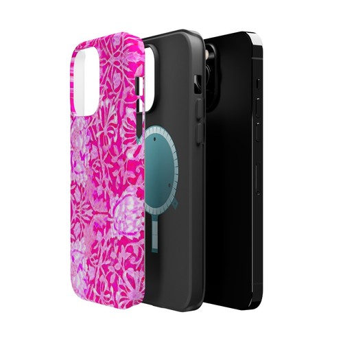 Magsafe Phone Case for iPhones 13-14 Pink Floral Art - Picture 2 of 81