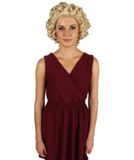 Womens Colonial Historical Blonde Curly Wig Blonde HW-3085