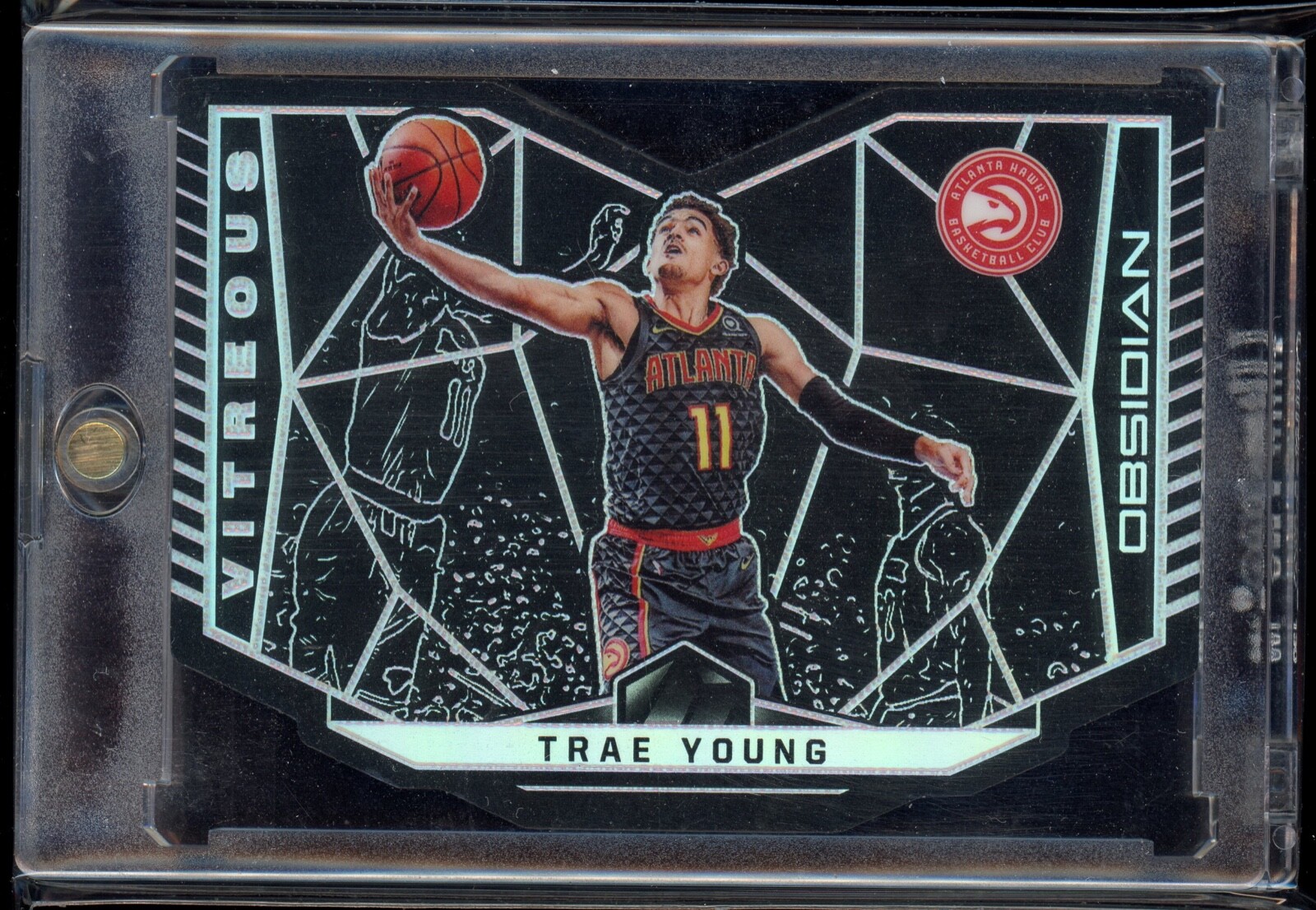 2018-19 Panini Obsidian Vitreous #1 Trae Young  Die Cut Prizm RC Case Hit Hawks