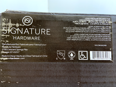 #ad #ad Signature Hardware SHLE8030GMB Lexus Pressure Balanced Trim Matte Black $324.99