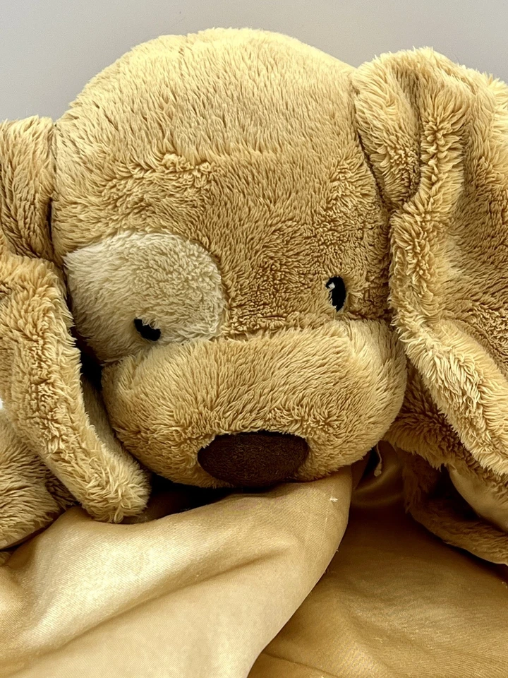 Baby Gund Huggybuddy Valiente Peluche Lovey Cachorro Perro Seguridad Beige Satinado 058968 Foto 3 de 4