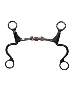 Dutton Bits 3 Piece Dog-bone w/ Copper Rings Short Calvary Shank 5'' Mouth
