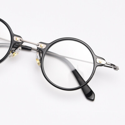 Luxury Retro Acetate Round Eyeglass Frames for Women Men Japan Glasses 
