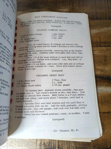 Vtg Decatur Illinois Personal Recipes By Woman's Society Wesley Methodist Church - Photo 8/8