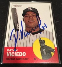 Dayan Viciedo White Sox Signed Auto Autographed 2012 Topps Heritage Card #86 COA