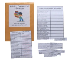 Teacher Made Literacy Center Learning Resource Game Building Compound Sentences