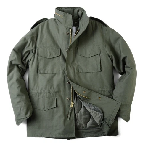 M-65 Field Jacket Olive Drab OD GREEN US Army Vet Navy Seabees Military Veteran image 6