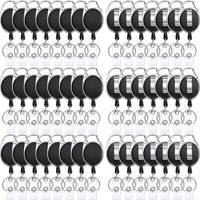Heavy Duty Retractable Badge Reels Batch ID Badge Holder Retractable Clip Bulk C
