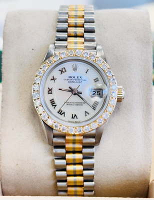 ROLEX 69179 ホワイトゴールド　1コマ Rolex President Datejust Tridor 69179 FACTORY MOP Dial 18kWhite