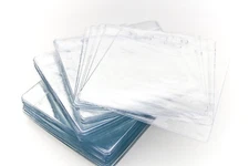 100 PCS HORIZONTAL CLEAR VINYL ID BADGE HOLDER SLEEVE INSERT SIZE 3" X 4" CARD