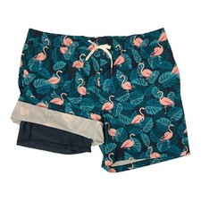 Member's Mark Men's Resort Swim Trunk UPF 50 Quick Dry Flamingo Large Bathing Su