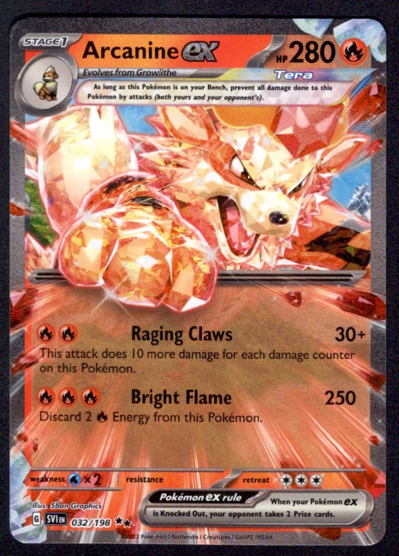 2023 Scarlet & Violet Arcanine ex Stage 1/Double Rare #32