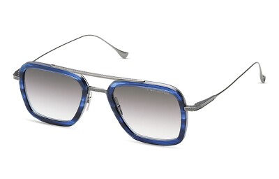 DITA FLIGHT 006 7806-T Blue Swirl Antique Silver Grey Lens