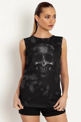 Blackmilk  Face Death Muscle Shirt  Skull Gasmask Size Small S NWT