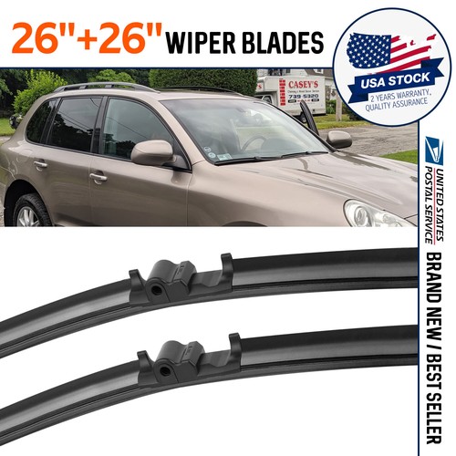 26"+26" Front Windshield Wiper Blades For Porsche Cayenne 20042006 All