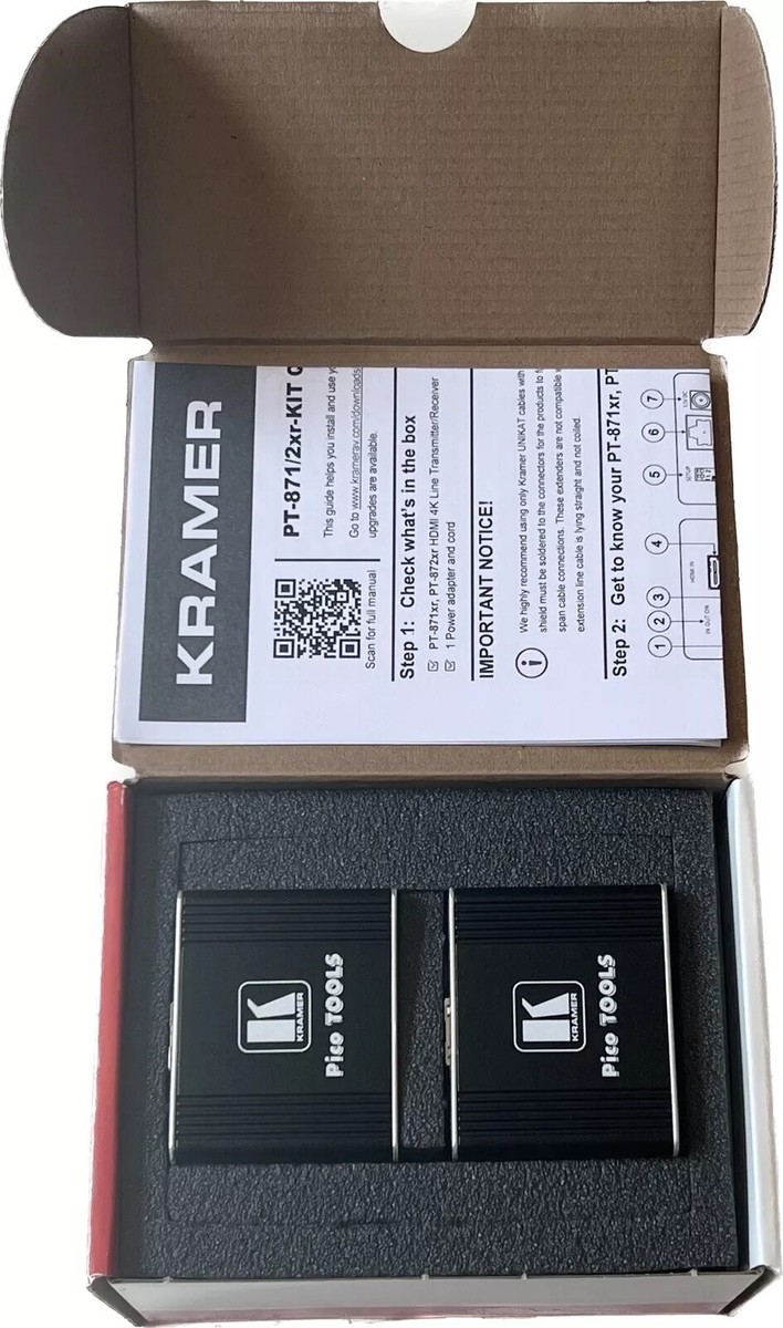 Kramer DGKat PT-871/2XR-KIT 4K HDR HDMI Compact Long-Reach PoC