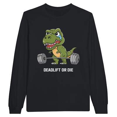 T-Rex - Unisex Langarm-T-Shirt Schwarz