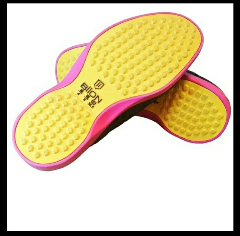 Zapatos de golf Oxford BIION Unsex de goma negros y magenta para hombre talla 4 para mujer talla... Foto 3 de 4