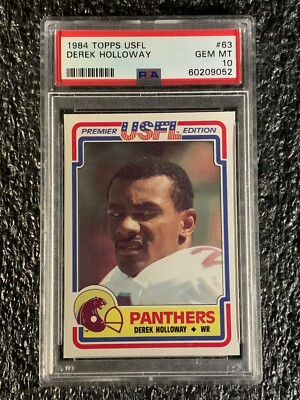 Fred Stolle US Open サイン入りカード 1984 Topps USFL Football #63 Derek Holloway PSA 10 | eBay