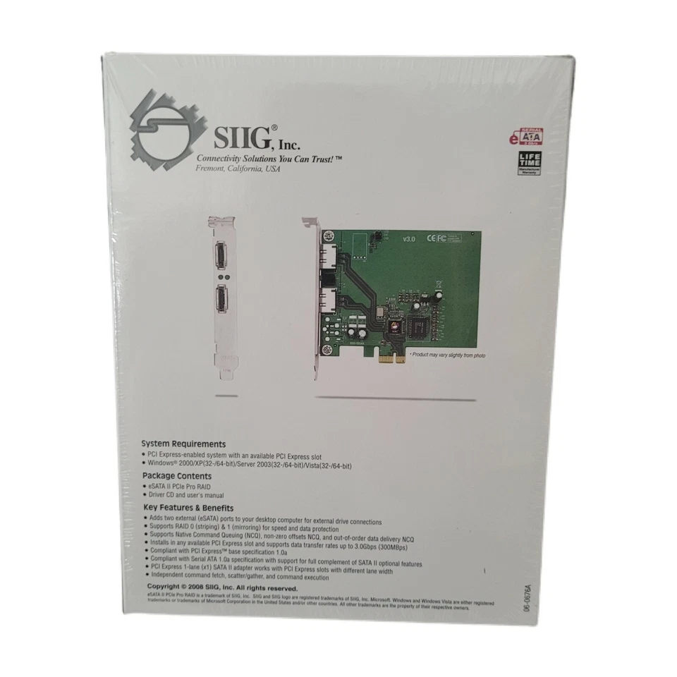 eSATA II PCle Pro RAID SC-SAE312-S3 - Image 2 of 4