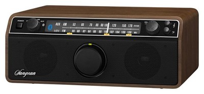 Sangean WR-12BT AM/FM/Bluetooth/AUX-In Stereo Analog Wooden Dark Walnut 