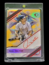 2025 Topps Diamond Icons Paul Molitor #WPA-PM 1/1 1/1 White Polychromatink Auto
