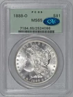 1888-O PCGS MS65 CAC OGH MORGAN SILVER DOLLAR OLD GREEN HOLDER. CAC