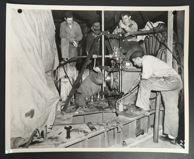 1947 Boring Holding Down Blot Holes Thrust Bearing Black & White Photo 8'' x 10''