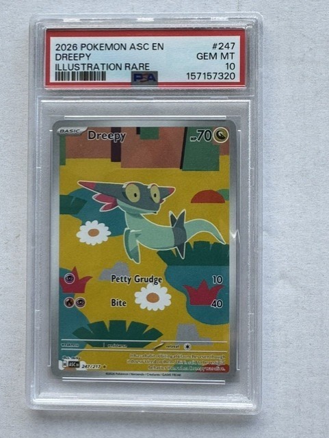 Pokemon TCG Dreepy 247/217 Ascended Heroes Illustration Rare PSA 10