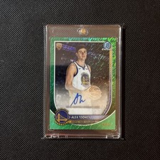 2025-26 BOWMAN CHROME ALEX TOOHEY ROOKIE AUTO GREEN SHIMMER REFRACTOR #’ed /99