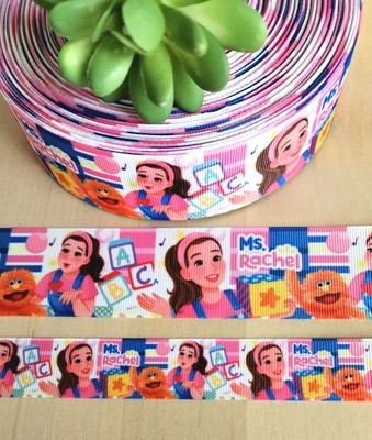 7/8, 1.5 & 3'' (1 YD) Ms. Rachel Grosgrain Ribbon Kids Character Ribbon