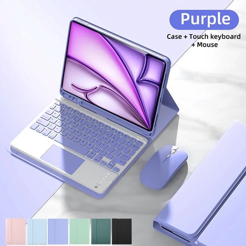 For 2024 New iPad Air 13 / iPad Pro 13" 7th Gen M2 Touchpad Keyboard Case Mouse