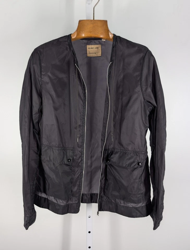 Винтажная куртка 1998 Helmut Lang 44 черная нейлоновая итальянская архивная универсальная куртка 38 дюймов - Изображение 4 из 4