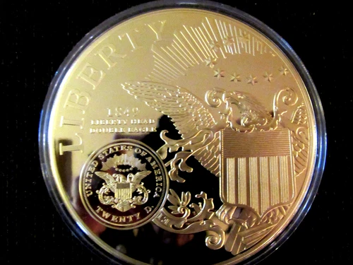 American Mint 1849 Liberty  Head Double Eagle Commemorative Coin  gold #04307