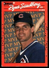 Ryne Sandberg 1990 Donruss #BC-10 Chicago Cubs FREE SHIPPING AutographDen