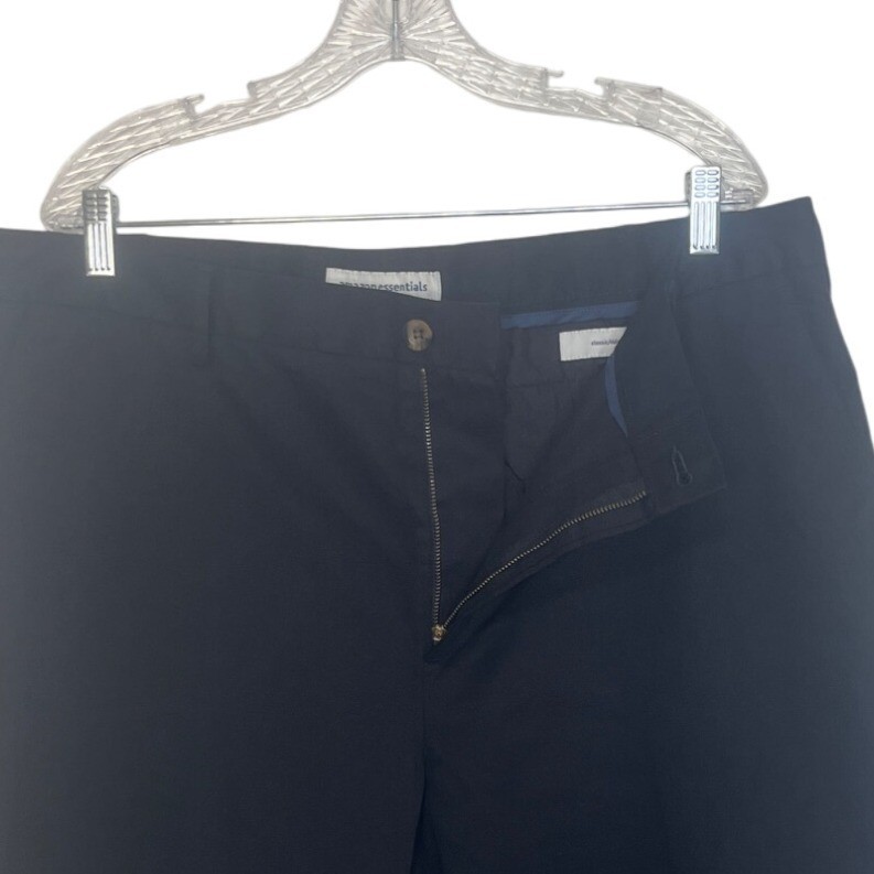 Essentials Classic Fit Pants Mens 40 x 28 Black New WOT