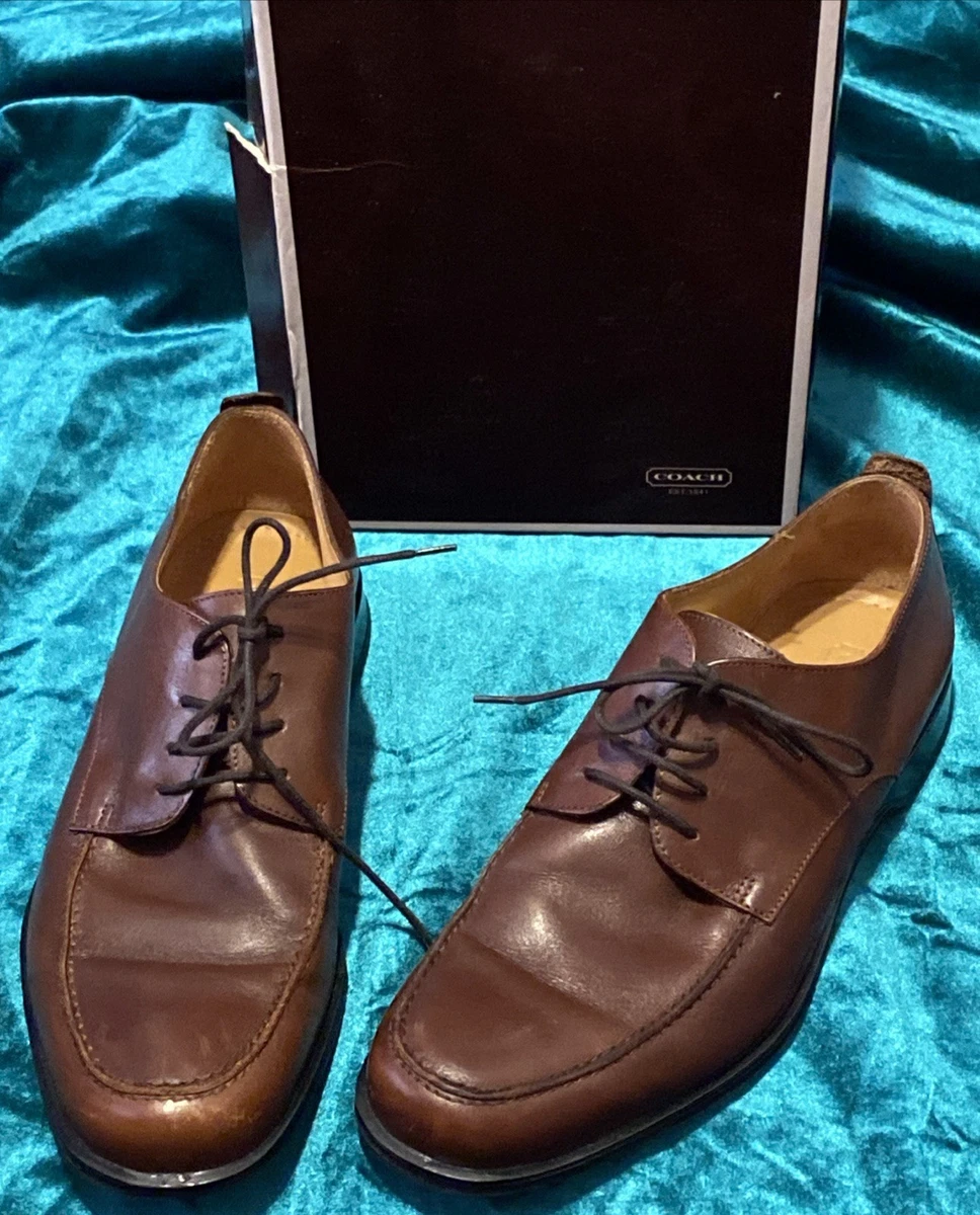 Coach Men’s Brown Cap-Toe Derby Shoes Coach Shoes Mens 13D Garrison Cap Toe Oxford Dress Brown  main image 3