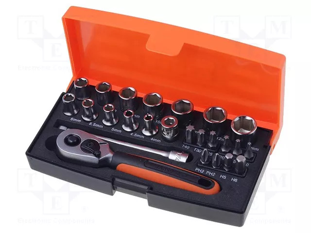 BlueSpot Socket Set 1/4 dr Ratchet Wrench Screwdriver Bits Philips TORX HEX - Image 14