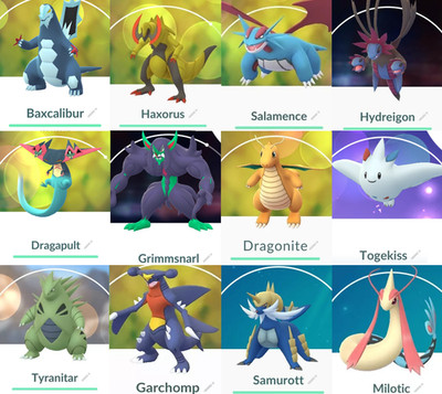 Baxcalibur Hydreigon Dragapult Grimmsnarl Togekiss Samurott Tyranitar Haxorus