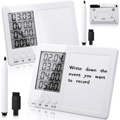 Fabbay 2 Pcs Digital Kitchen Timer Four Event Kitchen Timer with Whiteboard F...