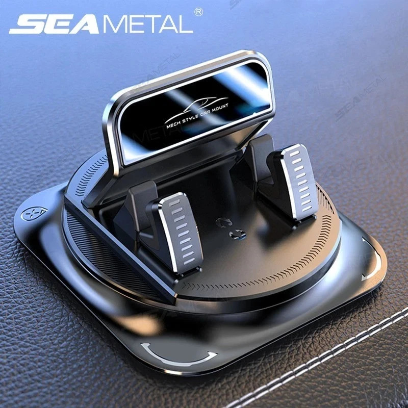 Car Phone Holder 360 Degree Rotation, Navigation Dashboard Mount Black