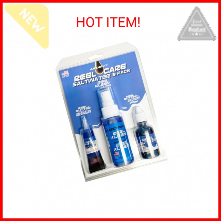Ardent Tackle Saltwater Reel Care 3 Pack/Fishing Reel Cleaner Lubricator & Greas