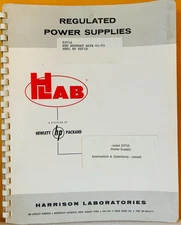 Harrison Labs HP Model 6371A Regulated Power Supplies Instr & Operating Manual.