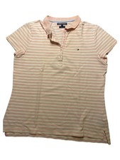 Tommy Hilfiger Poloshirt Damen Rosa Gestreift Gr. 42;XL Casual