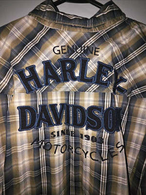Harley-Davidson Motorclothes Men s Big & Tall 3XL Plaid SS Button-Up Pockets