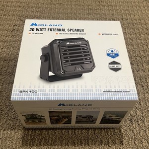 Midland SPK100 20W Waterproof External Speaker, Wired 3.5mm, Black