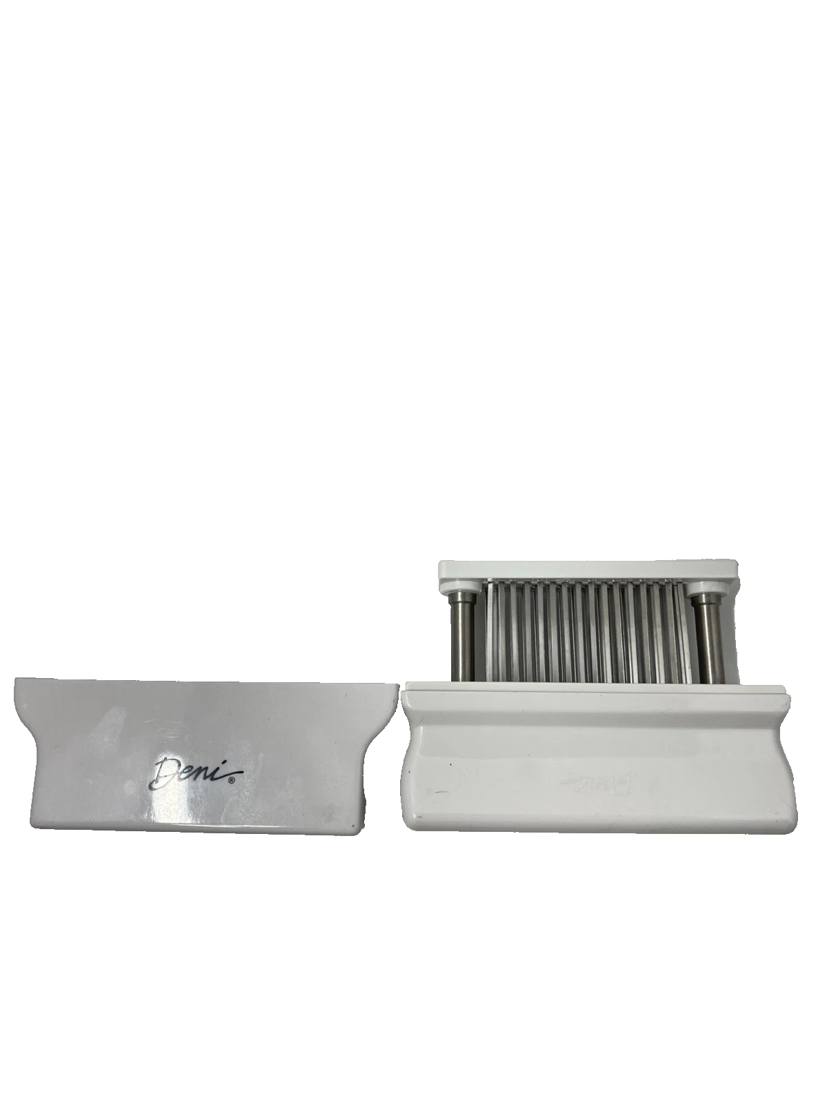 DENI Meat Tenderizer, With Blade Cover White Stainless steel