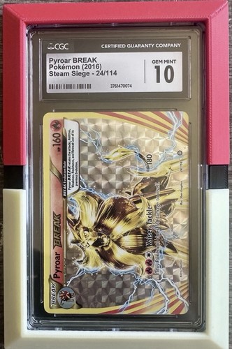 Pyroar BREAK graded CGC 10 for sale on eBay