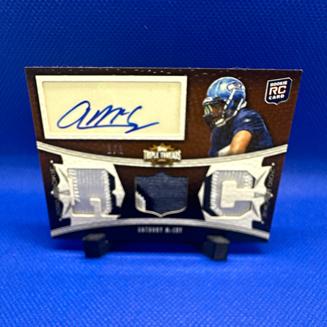 Topps 2010 Triple Threads Anthony McCoy #106 Rookie Auto Mem Seahawks 1/1
